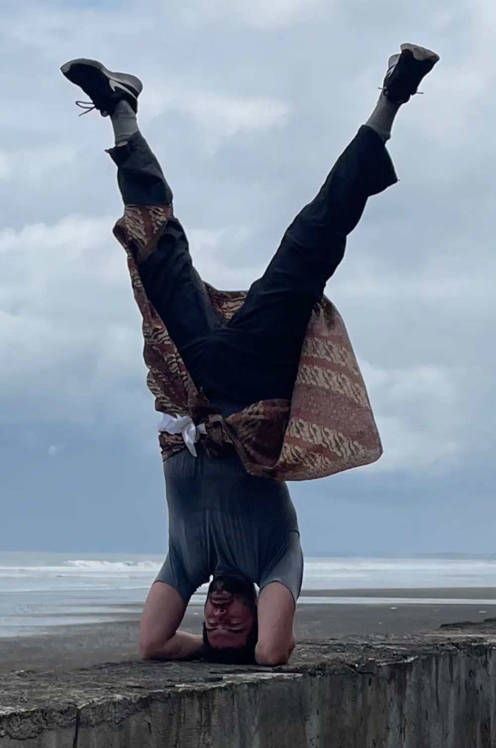 Quiet yoga practice scene