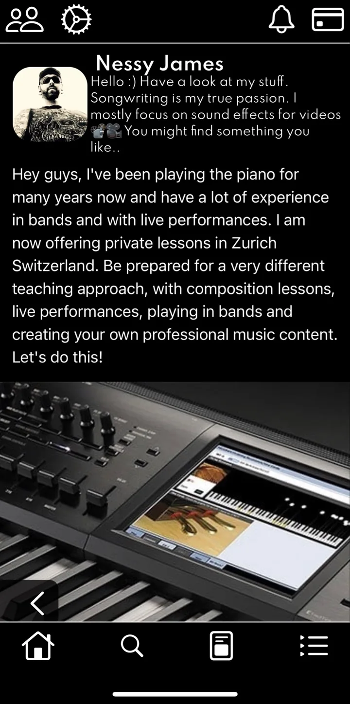 A social music post concept inside the aMUZE mobile journey